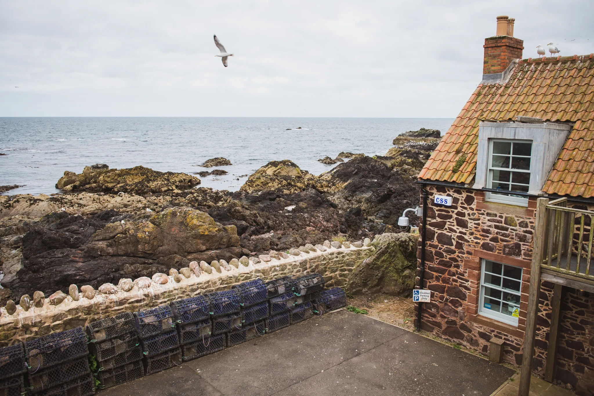 The outside of St Abbs Marine Station in St Abbs Scotland.