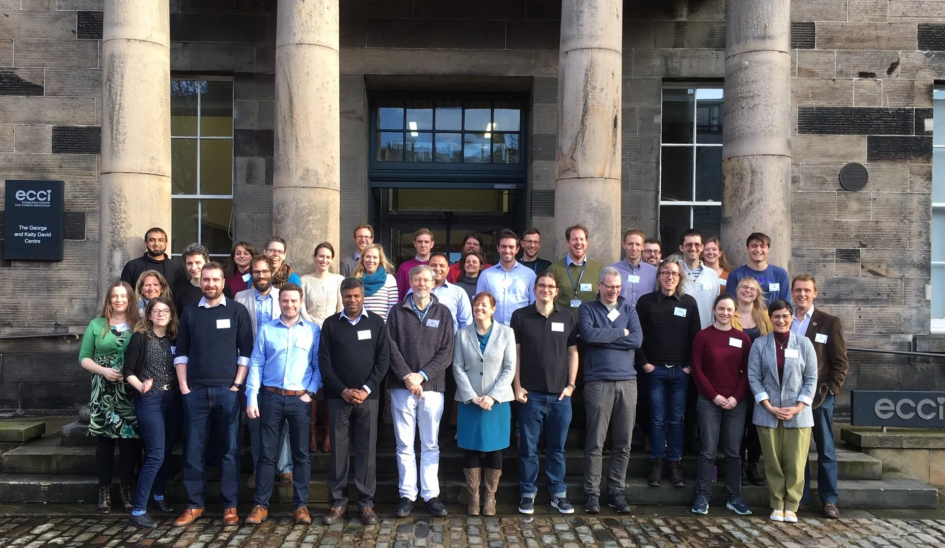 Participants from the University of Edinburgh Ocean Decade Discussion Forum gather outside of the ECCI.