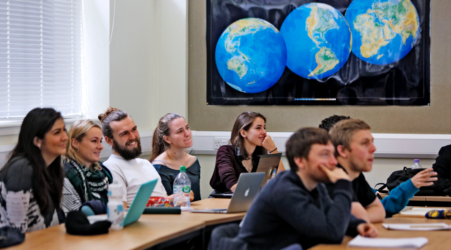 Geosciences students in a lecture.