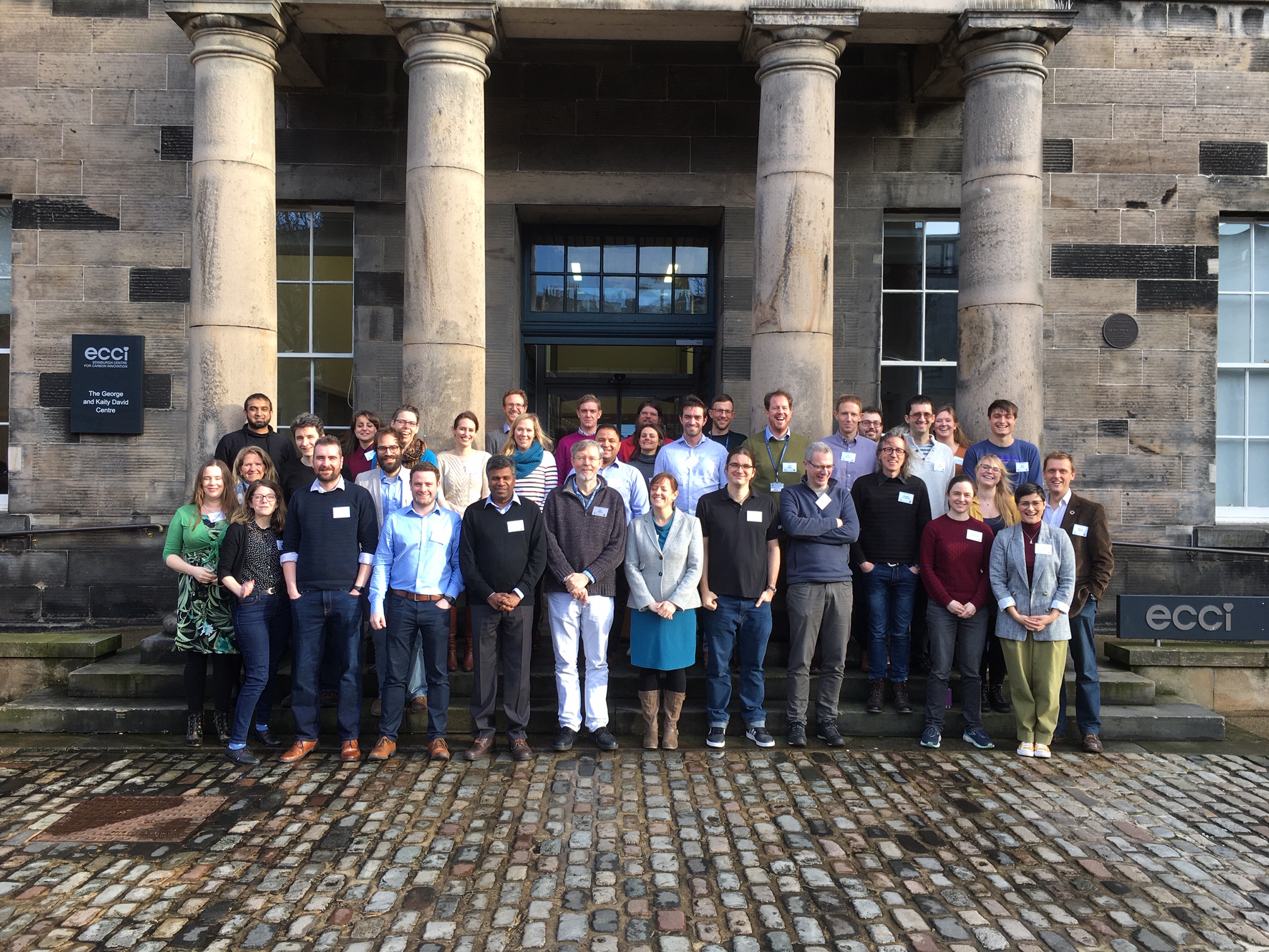 Participants from the University of Edinburgh Ocean Decade Discussion Forum gather outside of the ECCI.